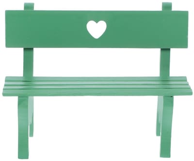 Dailygoods - Houten Mini Tuinbank - Decoratief Bankje voor Poppenhuis en Tuinaccessoires