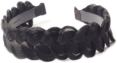 Vlecht Haarband voor Dames, Non-Slip Haaraccessoires voor Dagelijks Gebruik, Ideaal voor Vlechten en Kapsels, Zwart