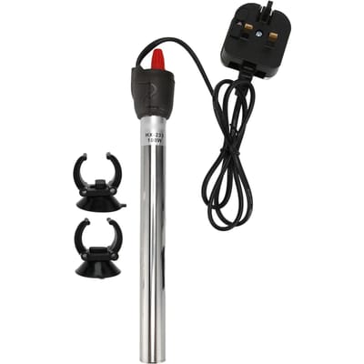 Aquariumverwarmer RVS Verstelbare Automatische Thermostatische Verwarmingsstaaf voor Zoutwater black