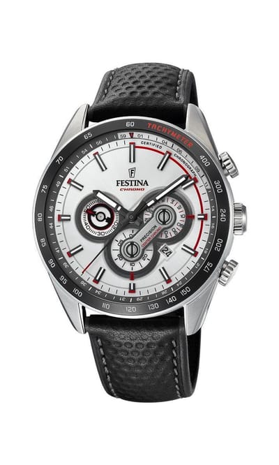 Festina F20202/1 Chronograaf - Horloge - Staal - Zilverkleurig - 43,5mm