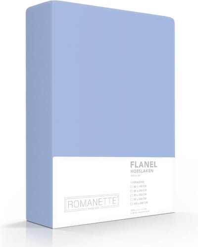 Luxe Hoeslaken Verwarmend Flanel - Blauw