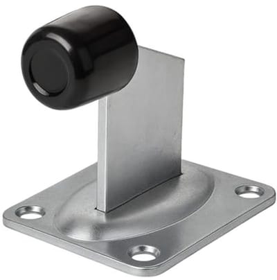Torstopper met rubberen buffer 100 x 80 mm voor zware deuren en roldeuren