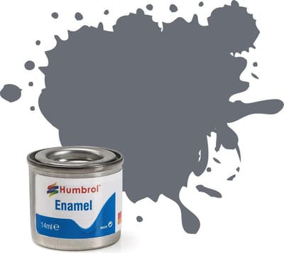 Humbrol Emailleverf Glans - 14 ml - No. 5 Dark Ad Grey
