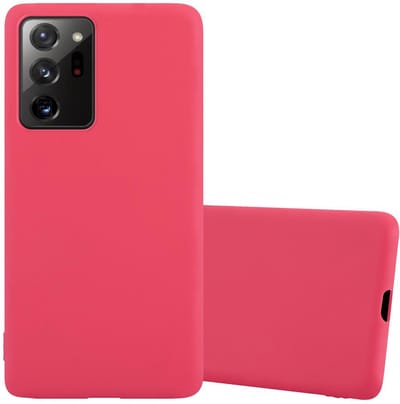 Cadorabo Hoesje geschikt voor Samsung Galaxy NOTE 20 PLUS in CANDY ROOD - Beschermhoes gemaakt van flexibel TPU silicone Case Cover