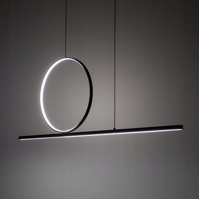 Nowodvorski LINEO LED zwarte hanglamp 115cm boven tafel of eiland