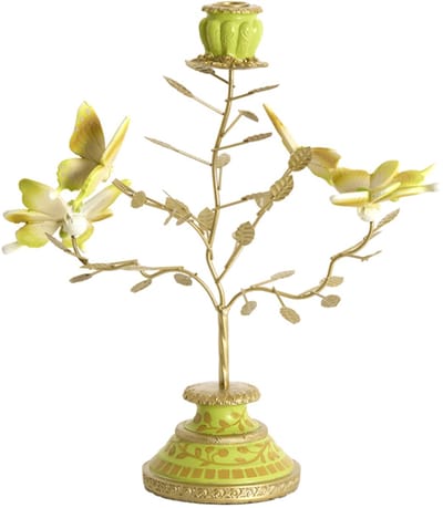 Light&living Kandelaar 35,5x18x37,5 cm BUTTERFLY licht groen+licht goud
