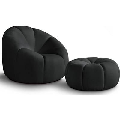 Fauteuil met poef Plush | NADUVI Collection