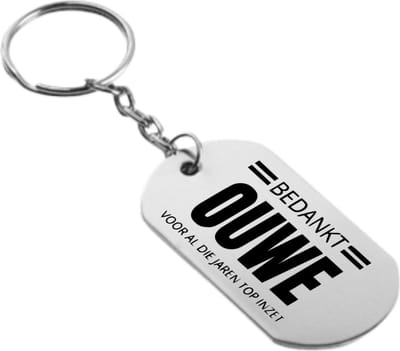 Akyol - bedankt ouwe voor al die jaren top inzet sleutelhanger - Familie - senioren ouderen - cadeau - 54 x 29mm