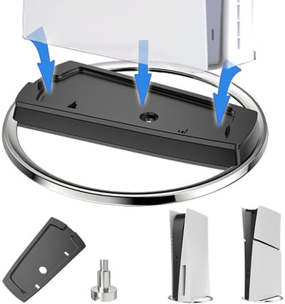Verticale standaard voor PlayStation 5 Slim - TENZHVXI® - Inclusief schroeven - Eenvoudige installatie - Stabiel en antislip - Waterbestendig - Hoogwaardige constructie - Zwart