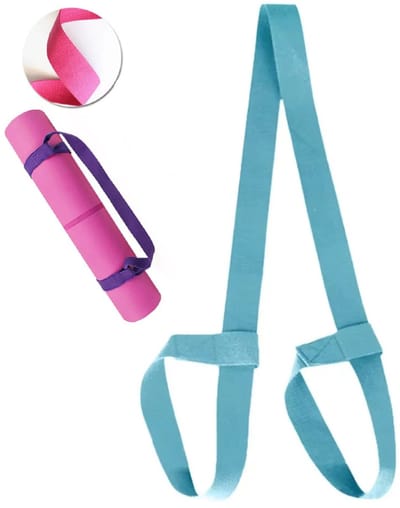 Actie4you® - Yoga Mat - Draagriem - Voor Extra Dikke Mat - Draagband – Hengsel voor Yoga mat – Licht Blauw