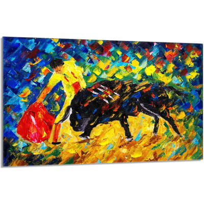TMK ArtDeko Serie - Glazen Beschermplaat - 80x52 cm - Byk Motief - Veilige en Hygiënische Snijplank