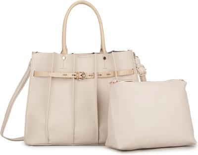 Giuliano kunstlederen handtas met binnentas Anemone - Beige - Dames