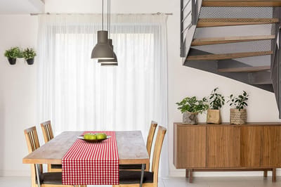 Tafelloper 40 x 150 cm rood/wit geruit (kleur en grootte naar keuze) - hoogwaardig vervaardigde tafelloper van 100% katoen in Scandinavische landhuisstijl
