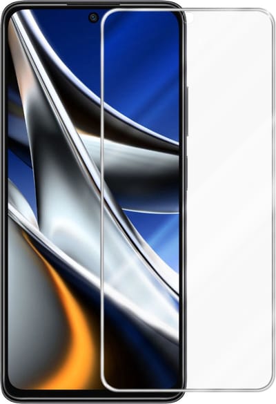 Cadorabo Screenprotector geschikt voor Xiaomi Poco X4 Pro - Pantser film Beschermende film in KRISTALHELDER Geharde (Tempered) display beschermglas in 9H hardheid met 3D Touch