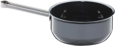 Steelpan zonder deksel - Kleine kookpan - Eten bereiden - Krasbestendig materiaal - 16 cm 1.3 liter - Grijs