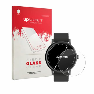 upscreen - Screenprotector voor Horloges (Rond, ø: 32 mm) - Folie Beschermfolie Beschermglas transparant