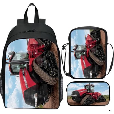 Mechanische printing tractor rugzak cartoon nieuwe high-end basisschool rugzak schoudertas etui 3 stuks Set
