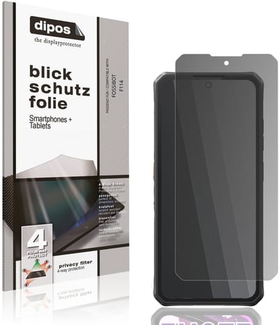 dipos – Matte Privacy Screenprotector geschikt voor FOSSiBOT F114 | Anti-Spy Beschermfolie