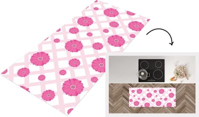 Keukenloper - Loper keuken - Bloemen - Patronen - Pastel - 120x50 cm - Keukenloper vinyl