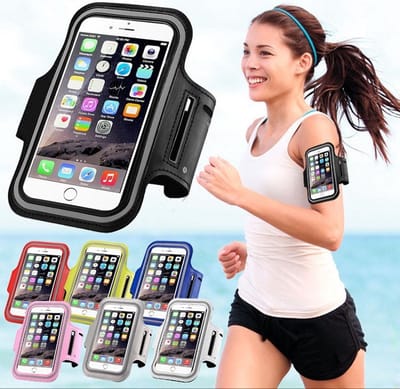 Universele sportarmband (sport armhoesje) geschikt voor mobiele telefoon Geschikt voor alle smartphones zoals iPhone, Samsung, Sony, Oneplus, Xiaomi t/m 6,7 inch met hoge kwaliteit met zwarte randen