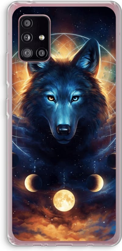 Case Company® - Hoesje geschikt voor Samsung Galaxy A51 5G hoesje - Wolf Dreamcatcher - Soft Cover Telefoonhoesje - Bescherming aan alle Kanten en Schermrand