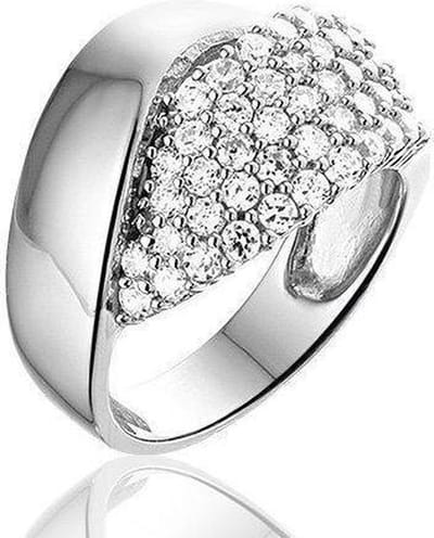 Montebello Ring Yoni - 925 Zilver Gerhodineerd - Maat 50-16mm