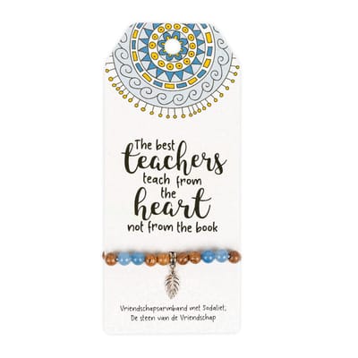 Vriendschapsarmband met sodaliet | Blauw | The best teachers