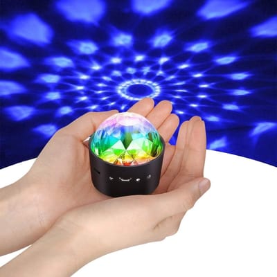EXCITAT Mini Disco Ball Light - Geluidsgestuurde Disco Licht Effect Licht - DJ Stroboscoop Bal met Spiegel en Flits Effect - Geschikt voor Feesten, Kinderen, Verjaardagen, Clubs