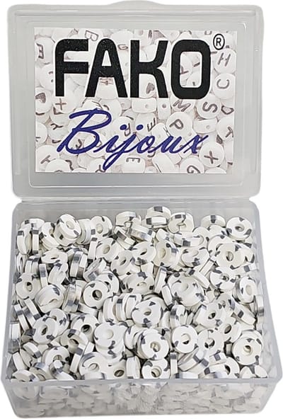 Fako Bijoux - Katsuki Disc Kralen Box - Polymeer Kralen - Surf Kralen - Kleikralen - 6mm - 700 Stuks - Duo Wit