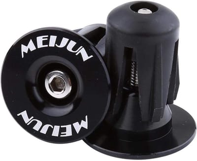 Fiets Stuurdoppen - Handvat Eindkappen - Fiets Bescherming - Aluminium Legering - 22-24mm Stuur - Zwart