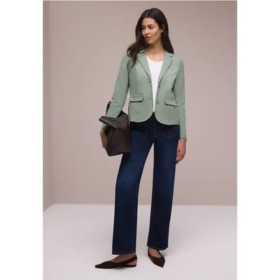 Basic blazer met reverskraag