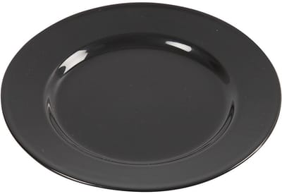 Bordjes, d 19 cm, zwart, 6 stuk/ 1 doos