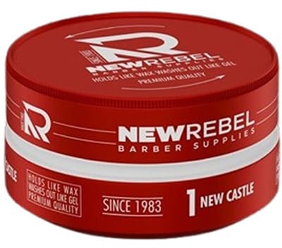 NEW REBEL New Castle Hair Wax – Barber Supplies – Sterke Hold, Makkelijk Uitwasbaar – Premium Haarstyling Gel Wax – 150 ml