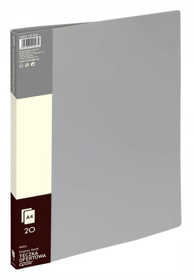 Portfolio Kaart A4 Grijs PP 20 Hoesjes GRAND