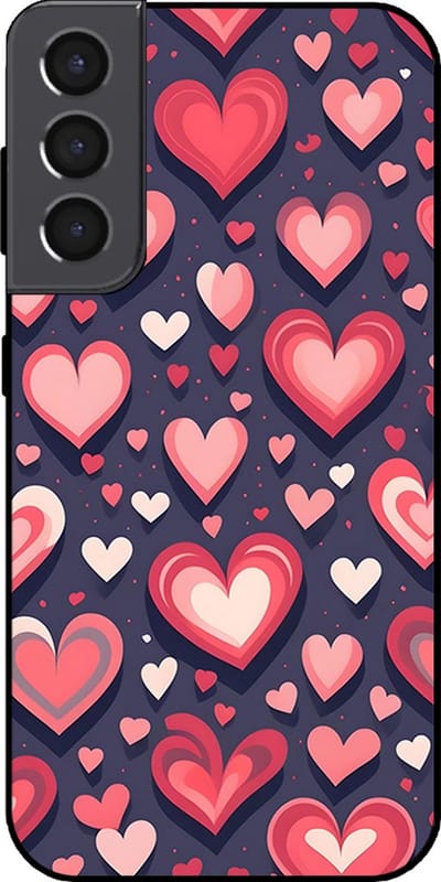 Smartphonica Telefoonhoesje Geschikt voor Samsung Galaxy S22 Plus met Hartjes Opdruk - TPU Backcover Case With Heart Design geschikt voor Samsung Galaxy S22 Plus