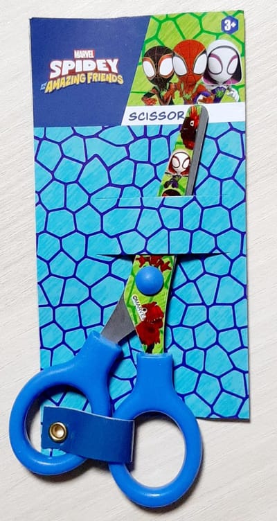 kinderschaar Marvel Spidey and Amazing friends - blauw groen - schaartje 13 cm - schaar - hobbyschaar - papierschaar
