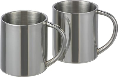 JGS ® Stijlvolle en Roestvrijstalen Thermobekers Set van Twee voor Warme en Koude Dranken
