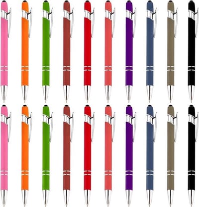 Set van 100 Ergonomische Touchpennen in 10 Kleuren - Balpen voor Kantoor en Huishouden, Ideaal voor Schrijven en Notities