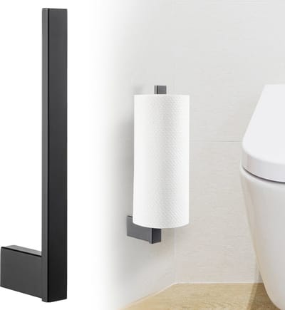 Reserverolhouder Zwart - Boren - Hangend aan de muur - Reserve wc rolhouder