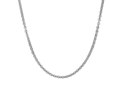 Zilver Gerhodineerde Collier anker plat 1 1330058 42 cm