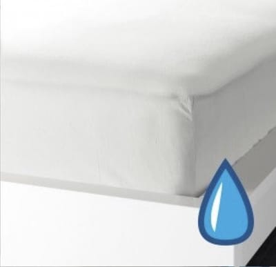 Waterdicht Matrasbeschermer-Hoeslakenbadstof-Antibacteriëel-Rondom Elastiek -Wit - 80x200-cm