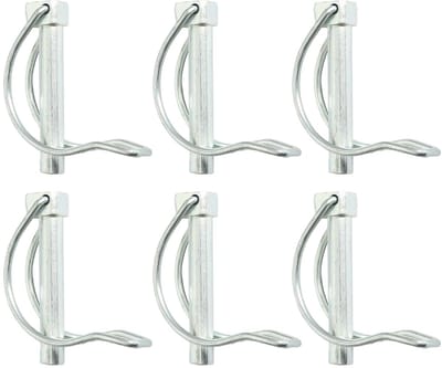 Zekeringspennen Set - Buisklapsplinten Verzinkt - Aanhanger Bevestigen - Verenstaal Corrosiebestendig - 11 x 65 mm - Zilverkleurig