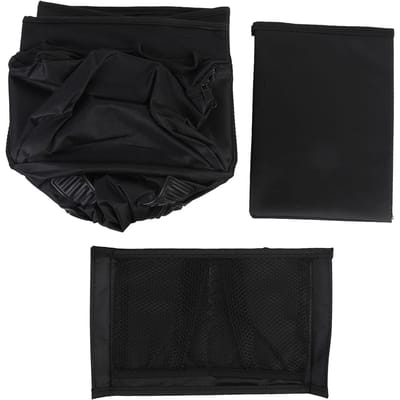 Kleine Kofferbak Organizer met Dubbel Bekerhouder Vak Opvouwbaar 600D Oxford Doek 29L Waterdicht black
