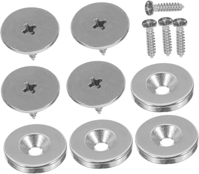 Magnetische Kastdeursluiting - Deurmagneet Grendel - Kasten Sluiten - Ultradun Design - 1.5 x 1.5 x 1.5 cm - Zilver