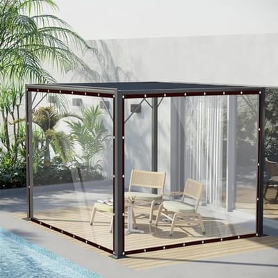Waterdicht transparant zeil 2 x 3 m voor tuin en buitengebruik