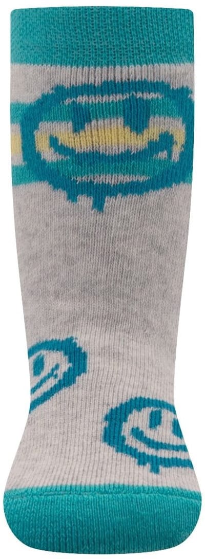 Antislip sokken met smiley – Light blue – 29-30