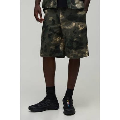 Parachute Fit Camo Twill Gecoördineerde Short | Khaki | Size 28