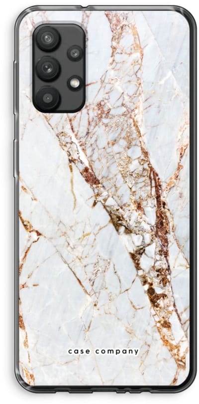 Case Company® - Hoesje geschikt voor Samsung Galaxy A32 4G hoesje - Goud marmer - Soft Cover Telefoonhoesje - Bescherming aan alle Kanten en Schermrand