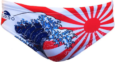 Turbo Japan Kanji Zwemslip Rood,Blauw S Man