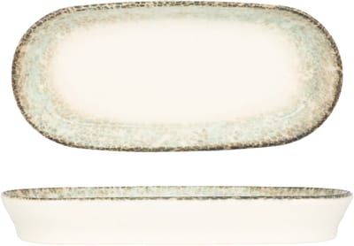 Kütahya Porselen Serveerschaal - Rust Green - Porselein - 18x9 cm (125cc) - set van 2
